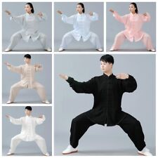 Herren Damen Chinesisch Tai-Chi Anzug Kung Fu Hemd+Hose Wushu Uniform Kampf Art