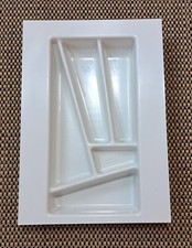 Besteckeinsatz 30er diagonal, OrgaTray weiß, zuschneidbar - LAGERAUFLÖSUNG