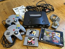 Nintendo 64,2 Controller,3 Spiele,Mario Kart 64,Rumble Pack,Verlängerungskabel 