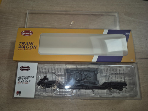 Panzertransport flachwagen - h0,