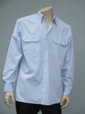 Bundeswehr Diensthemd Hemd BW Freizeithemd, Business Uniformhemd blau Langarm