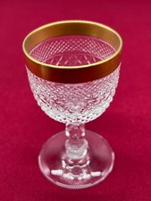 BLEIKRISTALL KRISTALL GLAS BREITER GOLDRAND H/Du 10/5,1cm WEISSWEINGLAS