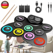 Schlagzeug Elektronisch Kinder Schlagzeug 9Pad Silikon Komplett E Schlagzeug Set