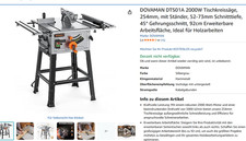 Tischkreissäge DOVAMAN DTS01A