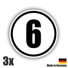 3x Aufkleber Geschwindigkeits-Schild 6 km/h Folie gemäß StVZO § 58 Sticker