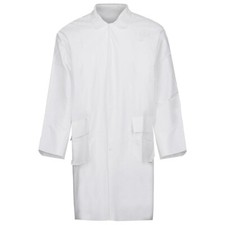 Asatex Kittel CoverStar, 65 g/ qm, Gr. L, weiß (Arbeitskittel Arbeitsmantel)