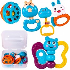 MalPlay Rassel-Set | Beißringe mit Gummielementen | Zahnungshilfe ab 0