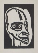 Christian Rohlfs „Kleines Gesicht“ 1921  Orig. Holzschnitt, Seltenheit!!!