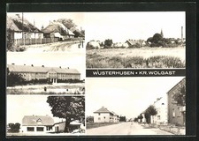 AK Wusterhusen /Kr. Wolgast, Dorfstrasse, Polytechnische Oberschule, Konsum-Ver 