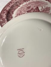 Keramik Porzellan Suppenteller FERRARA WEDGWOOD Dunkelrosa Violett Altweiß