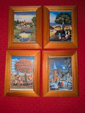 4 Jahreszeiten Bilder im Holzrahmen 15 x 20 cm