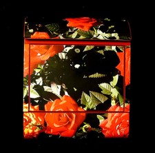 Briefkasten Rose Design mit Zeitungsfach