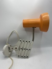 Lampe Scherengitter 70er Jahre Leuchte Vintage Retro Design Wandlampe orange