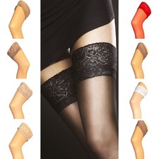 Fiore Milena 20DEN Halterlose Strümpfe 9 Farben S-XXL Damenstrümpfe Nylons 36-54