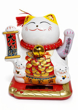 Solar Winkekatze Maneki Neko
