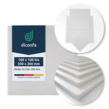 PTFE Teflon Kunststoffplatte 100mm bis 300mm BREIT und LANG 1mm bis 100mm DICK