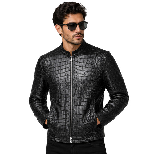 Herren lederjacke mit - herren,