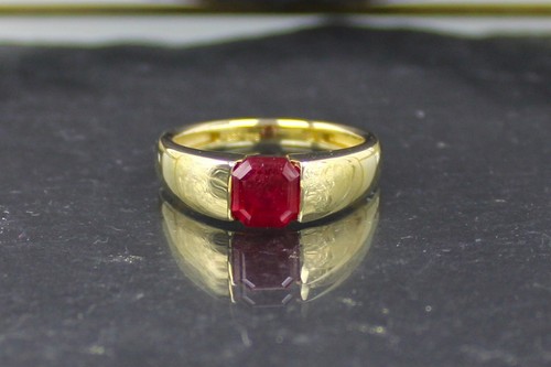 Rubinring goldring aus 375er - rubinring,,