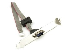 Asus 14015-00020200 Com Port D-Sub 9-Pin Anschluss mit Slotblech Blende 260mm