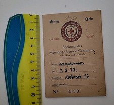 Dokument Menno Karte. Von USA