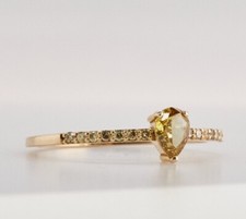 Ring Diamant 0,30 ct. Fancy Intense Yellow  - AIG Zertifikat - 14K Gelbgold ?