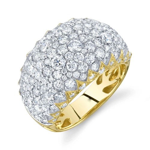 14k gelbgold diamantring - 14k,