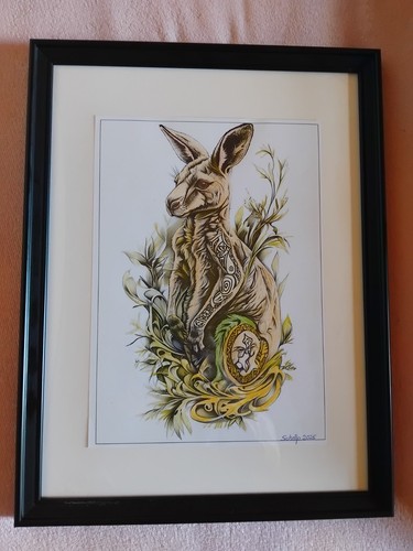 Bild handgemalt rahmen - handgemalt, /