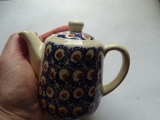 kleines, altes, Kännchen, Kanne, Bunzlau Pfauenauge Keramik, Shabby, chick, o,4