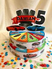 Autos, Sportautos Personalisierte Papiertorte, Tortenstücke Tortenschachtel Kind