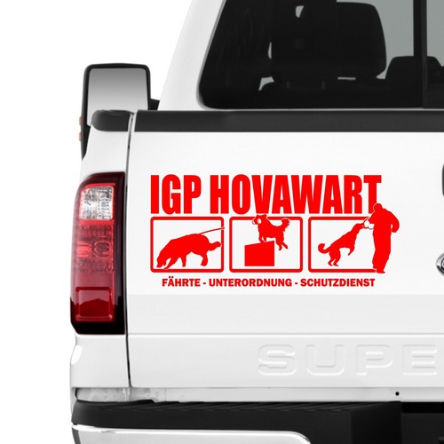Hovawart igp auto - hovawart, aufkleber