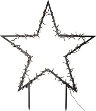 LED Stern beleuchtet mit Erdspieß Weihnachtsbeleuchtung außen für Garten 90 cm