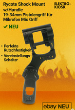 Rycote Shock Mount w/Handle 19-34mm Pistolengriff für Mikrofon Mic Griff ✅ NEU