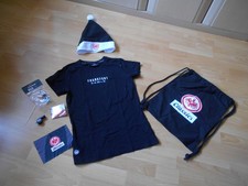 Eintracht Frankfurt Fan -Artikel Konvolut ( Shirt , Sportsbag ,Pfeife Schals u.a