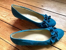* Hassia Pumps Ballerinas vintage Gr. 6  39,5 türkis nur 1x getragen NP 149,- *