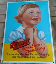 Brand Zwieback Schild Gewölbt