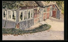 Künstler-AK Hamburg-Kirchwerder, Kate im Ort 