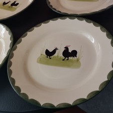 6 Kuchenteller " Hahn und