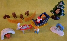 123 Playmobil - Weihnachtsmann Rentier mit Schlitten Engel Schneemann Rehe Tiere