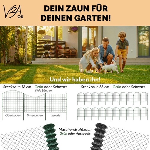 Zaun gartenzaun steckzaun - zaun,
