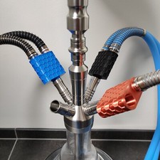 Shisha 2 fach Schlauch Adapter 2in1 - verdoppelt deine Shisha Anschlüsse - 18/8