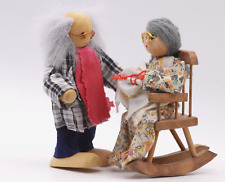 ALTE Puppenstube Puppe Opa Oma