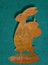 Edelrost Hase mit Rucksack Dekoration Garten Figur Bauernhof Frühjahr Ostern