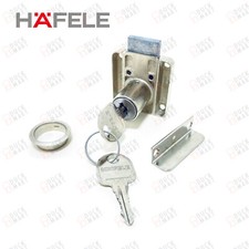 Hafele Schubladen-Felgenschloss 18 mm Zylinder vernickelt 23204622 oben mit Rosette