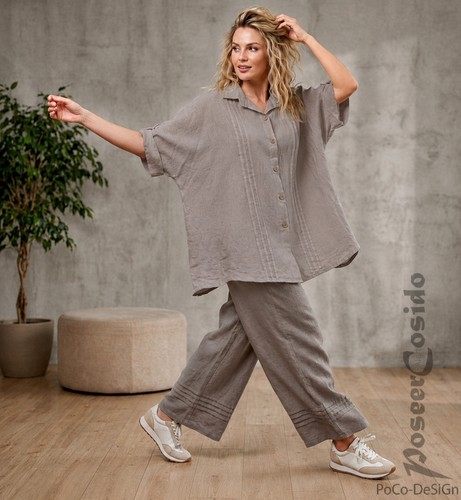 Lagenlook oversize leinen - oversize,