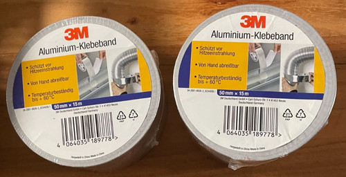 Aluminium klebeband 50mm - 2x,