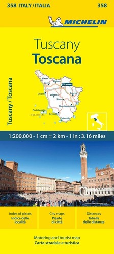 Michelin map italy toscana - michelin, italy: