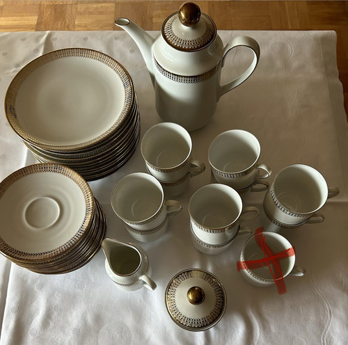 Kaffeeservice mit goldrand - kaffeeservice,