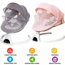 Elektrische Babyschaukel Babywippe mit Musik 5 Schaukelgeschwindigkeiten DE