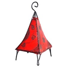 Orientalische Marokkanische Stehlampe Leder Lampe Hennalampe Lederleuchte 