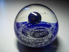Galaxie Glaskugel blau klar